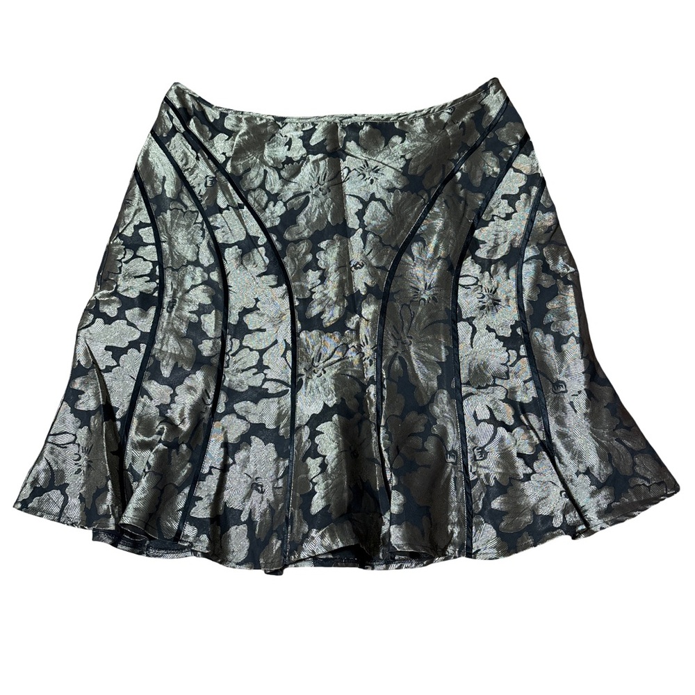 Per Una Midi Skirt Floral Metallic